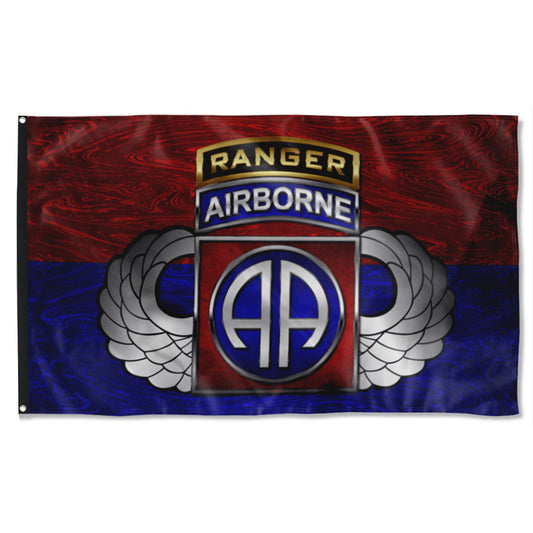 Fyon 82ND Airborne Division Tabbed Winged Flag Indoor and outdoor banner