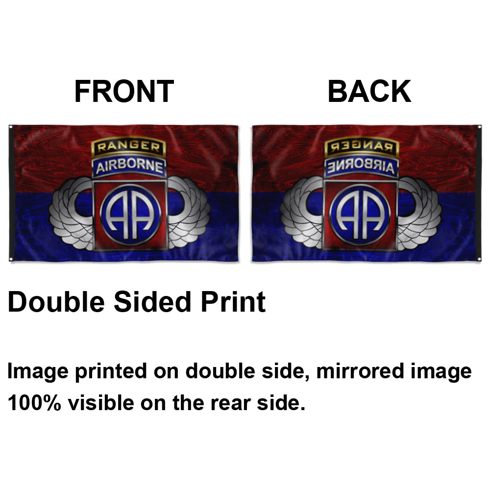 Fyon 82ND Airborne Division Tabbed Winged Flag Indoor and outdoor banner