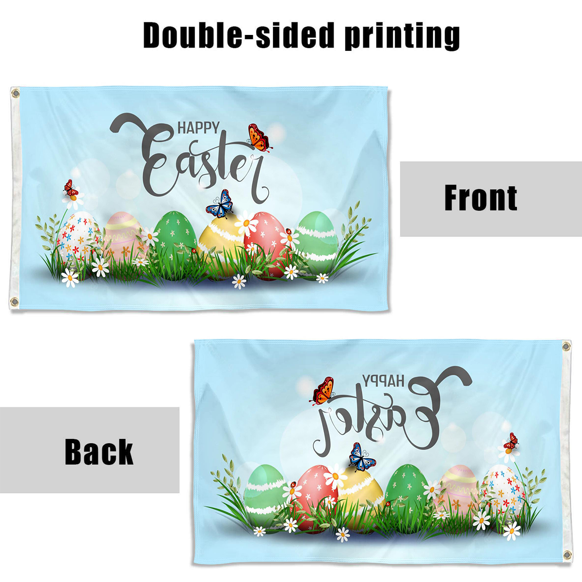 Fyon Happy Easter flag Indoor and outdoor banner 2231421