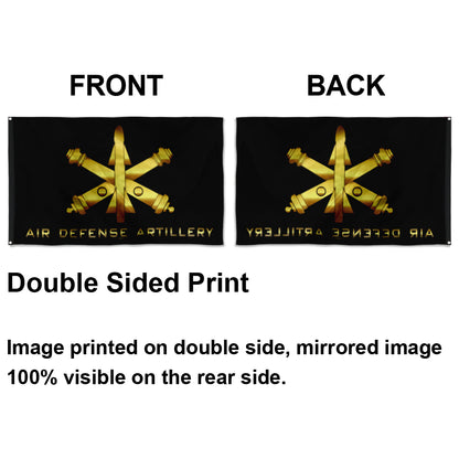 Fyon Air Defense Artillery Black Flag Indoor and outdoor banner