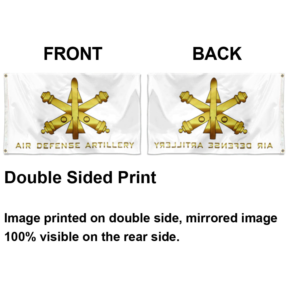 Fyon Air Defense Artillery White Flag Indoor and outdoor banner