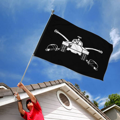 Fyon Armor Branch Black And White Flag Indoor and outdoor banner