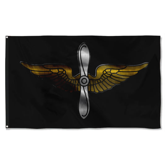 Fyon Army Aviation Metallic Black Flag Indoor and outdoor banner