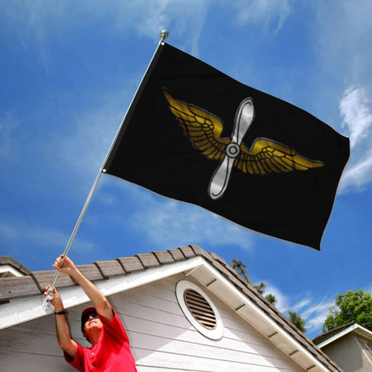 Fyon Army Aviation Metallic Black Flag Indoor and outdoor banner