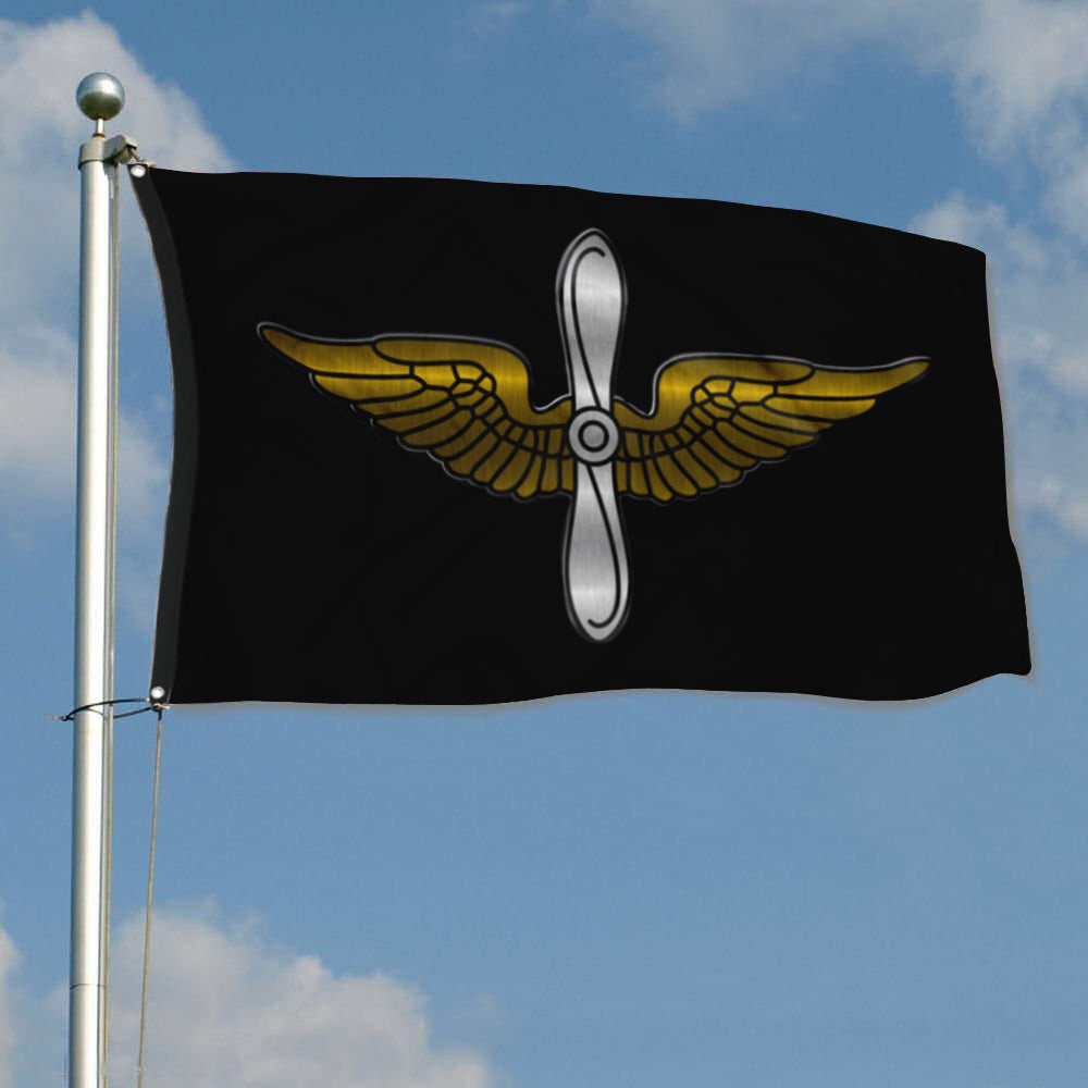 Fyon Army Aviation Metallic Black Flag Indoor and outdoor banner