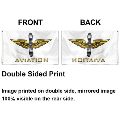 Fyon Army Aviation White Flag Indoor and outdoor banner