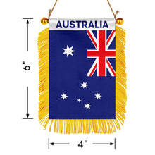 Australia Mini Car Rearview Mirror Flag Banner - 2PC