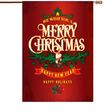 Fyon Merry Christmas Santa Claus Decorative Double Sided Vertical House Garden Flag 28x40inch --GF101802