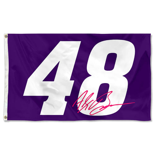 Fyon Alex Bowman #48 Racing Car Flag Indoor and Outdoor Banner