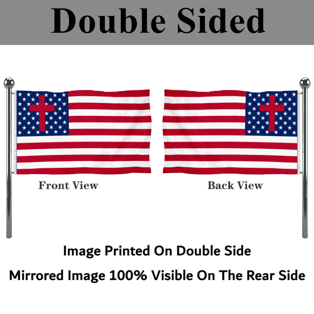 Fyon American Christian Flag Banner