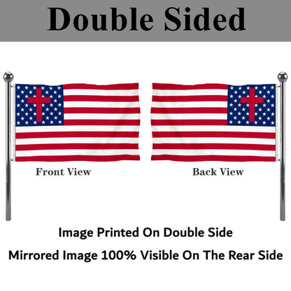 Fyon American Christian Flag Banner