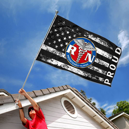 Fyon American Flag Proud Registered Nurse Flag Indoor and outdoor banner 40705