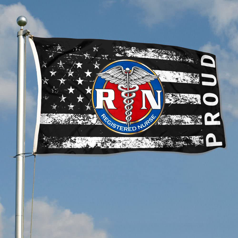 Fyon American Flag Proud Registered Nurse Flag Indoor and outdoor banner 40705