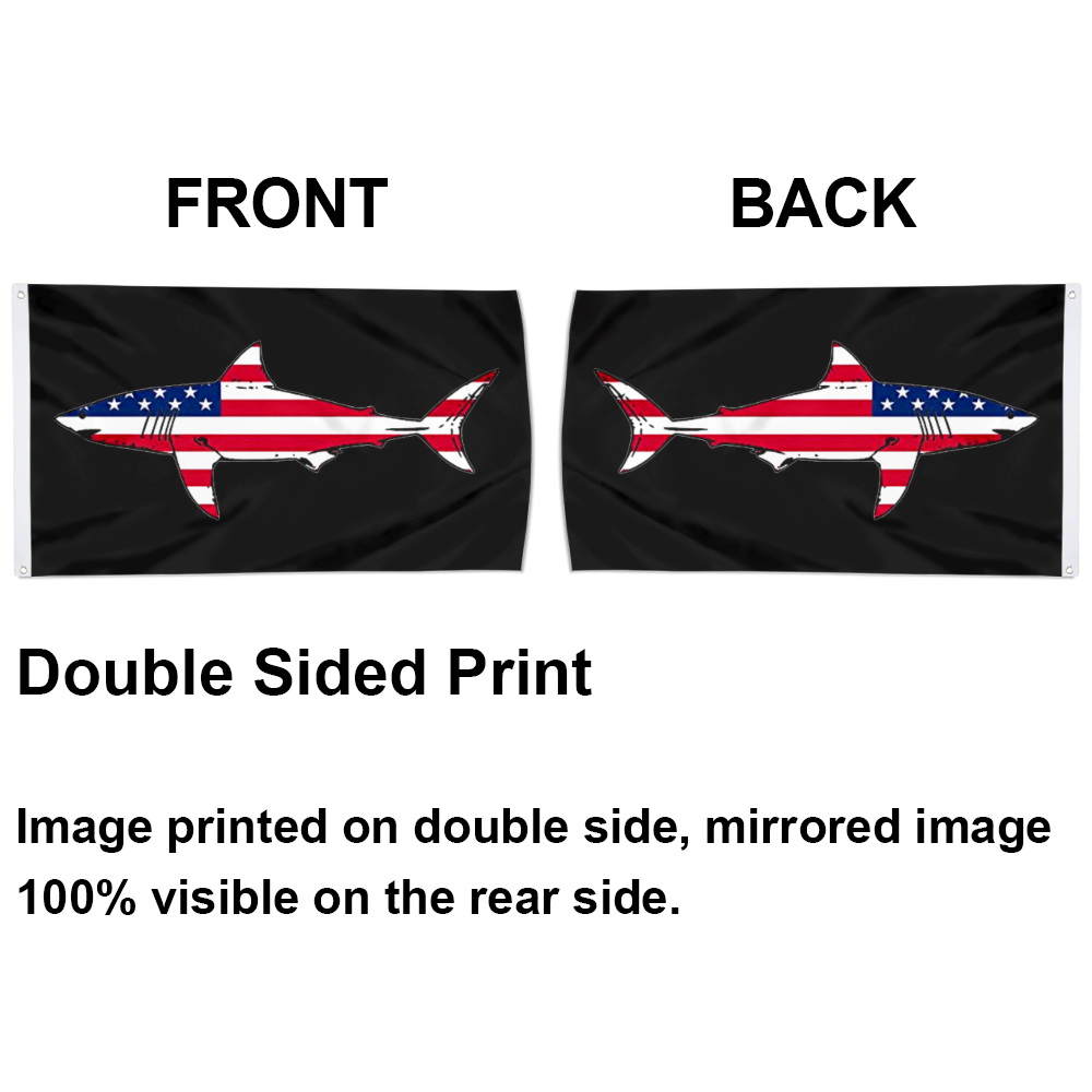 Fyon American Flag Shark Fishing Flag Indoor and outdoor banner 40706