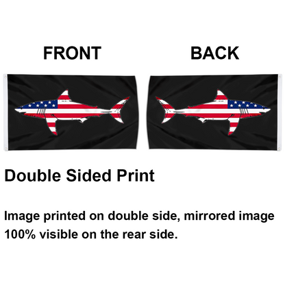 Fyon American Flag Shark Fishing Flag Indoor and outdoor banner 40706