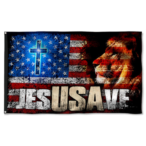 Fyon American Jesus Jesus Save Flag 41051 Indoor and outdoor banner