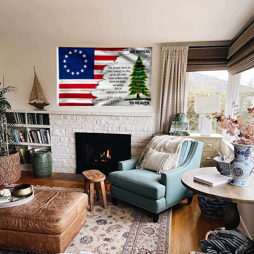 Fyon An Appeal To Heaven The Pine Tree Flag Banner