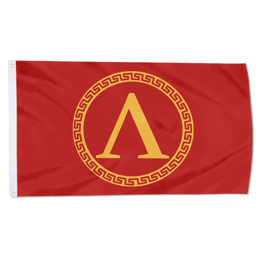 Fyon Ancient Style Red Sparta Flag Banner