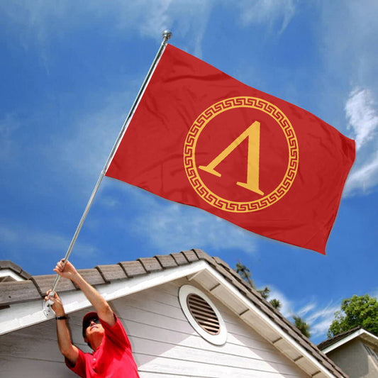 Fyon Ancient Style Red Sparta Flag Banner