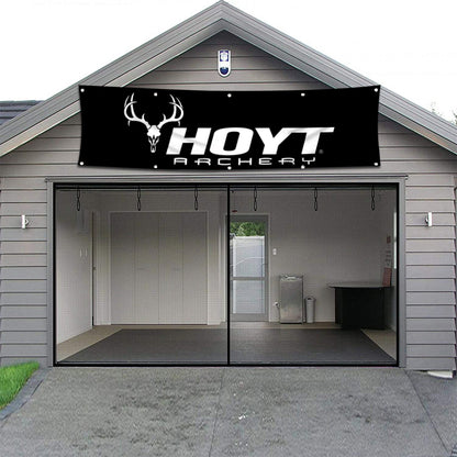 Fyon Archery Garage Shop Decor Banner Works for Hoyt Flag 2x8 Feet