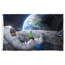 Fyon Astronaut on the Moon with beer Flag Indoor and outdoor banner