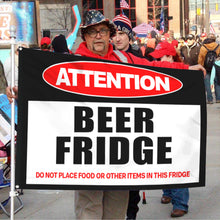 Fyon Attention Beer Fridge Flag  Indoor and Outdoor Banner