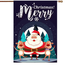 Fyon Merry Christmas Santa Claus Decorative Double Sided Vertical House Garden Flag 28x40inch --GF101803