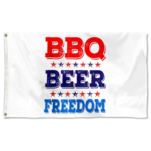 Fyon BBQ Beer Freedom Flag  Indoor and Outdoor Banner