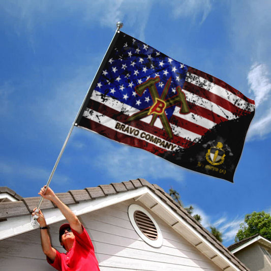 Fyon B Company 3-1 SWTG (A) Star & Stripes Flag Indoor and outdoor banner
