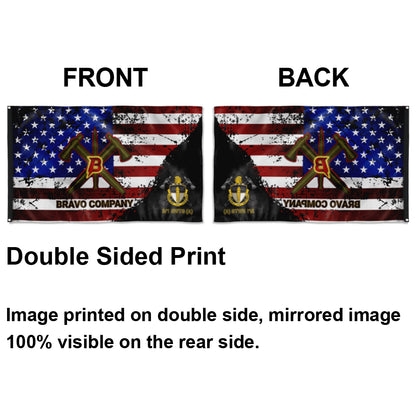 Fyon B Company 3-1 SWTG (A) Star & Stripes Flag Indoor and outdoor banner