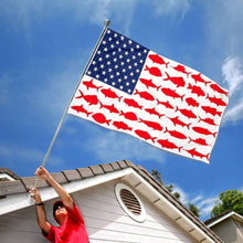 Fyon BEACH LIFE FLORIDA FISH SHARK American Flag Indoor and outdoor banner