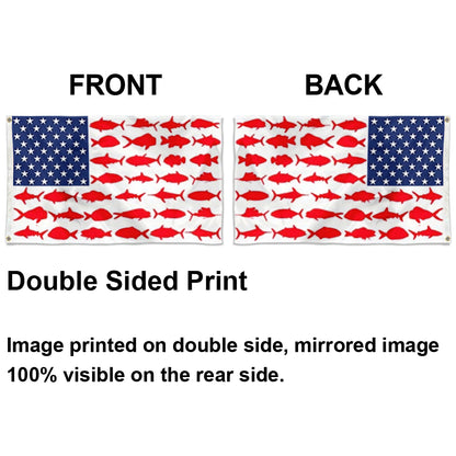 Fyon BEACH LIFE FLORIDA FISH SHARK American Flag Indoor and outdoor banner