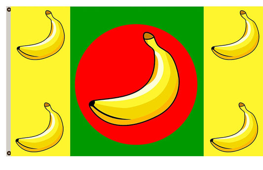 Banana republic banner landscape flag