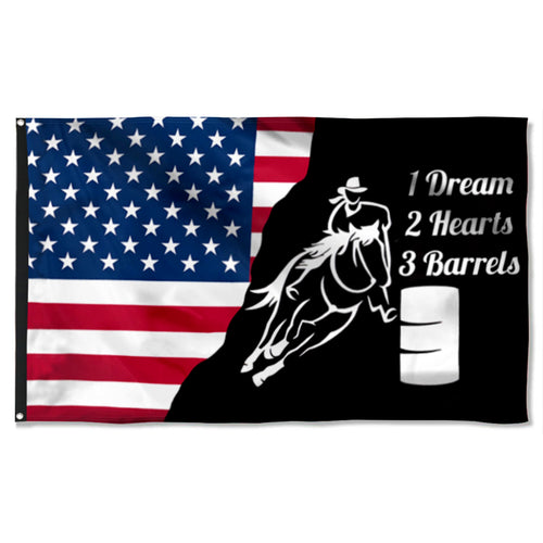 Fyon Barrel Racing American Flag  41742 Indoor and outdoor banner