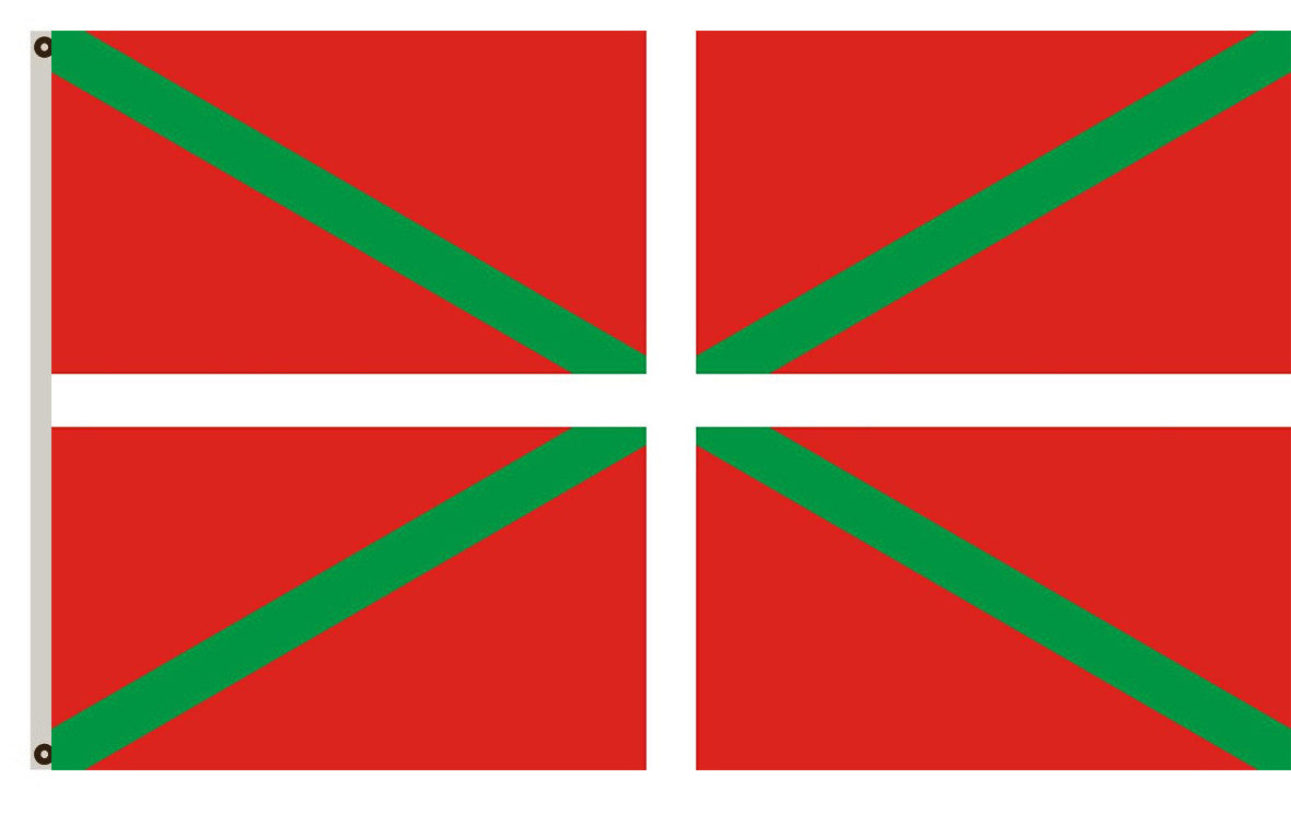 Basque Country by Sabino Arana  Basque Country as designed by Sabino Arana in 1894 banner landscape flag