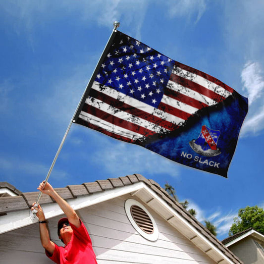 Fyon Bastogne No Slack Star & Stripes Flag Indoor and outdoor banner