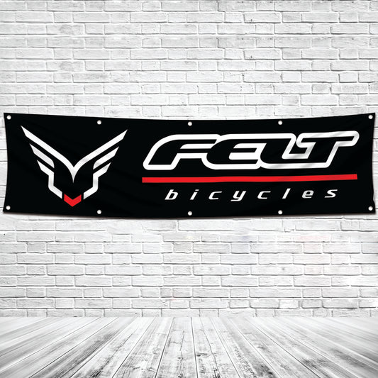 Fyon Bicycles Garage Shop Decor Banner Works for Felt Flag 2x8 Feet