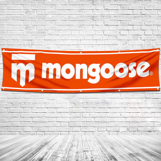 Fyon Bicycles Garage Shop Decor Banner Works for Mongoose Bike Flag 2x8 Feet