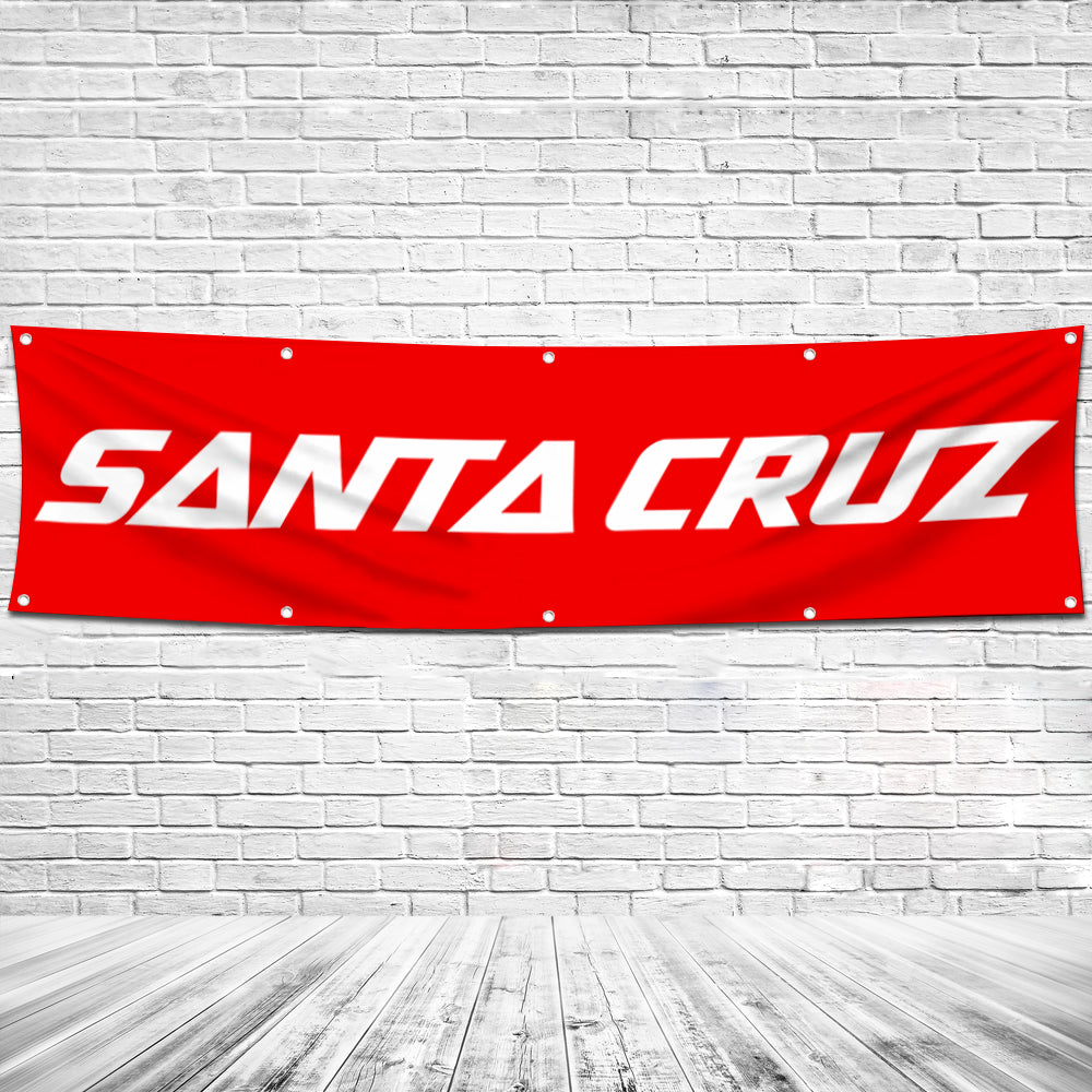 Fyon Bicycles Garage Shop Decor Banner Works for Santa Cruz Flag 2x8 Feet