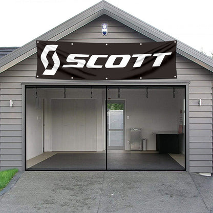 Fyon Bicycles Garage Shop Decor Banner Works for Scott Flag 2x8 Feet