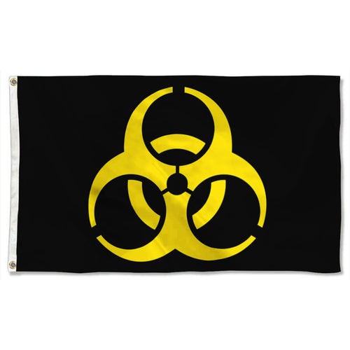 Fyon Biohazard Warning Symbol Party Flag Banner