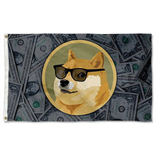 Fyon Bitcoin Sunglasses Doge BTC ETH Flag  Indoor and outdoor banner