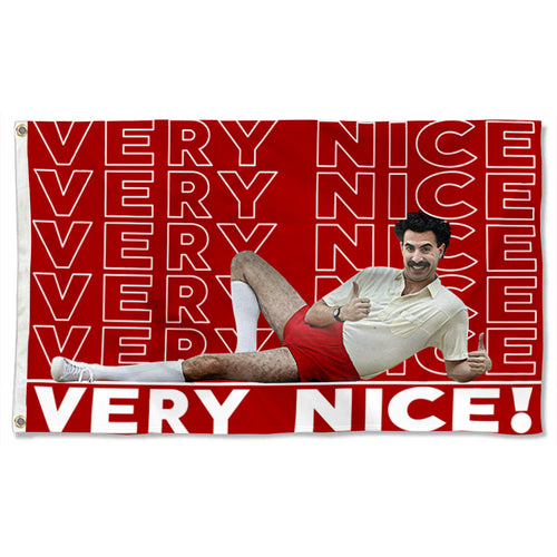 Fyon Borat Very Nice! Sacha Baron Cohen Movie Meme Funny Flag Banner