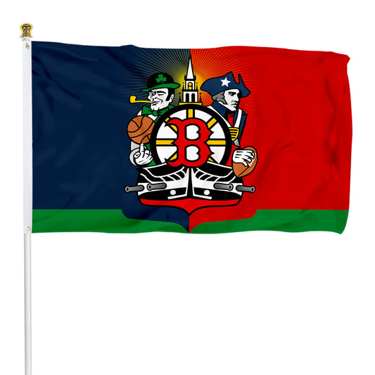 Fyon Boston City Team Sports Fan Large Flag Banner