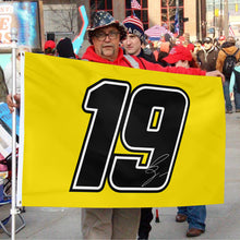 Fyon Branoon Jones #19 Racing Car Flag Indoor and Outdoor Banner