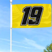 Fyon Branoon Jones #19 Racing Car Flag Indoor and Outdoor Banner