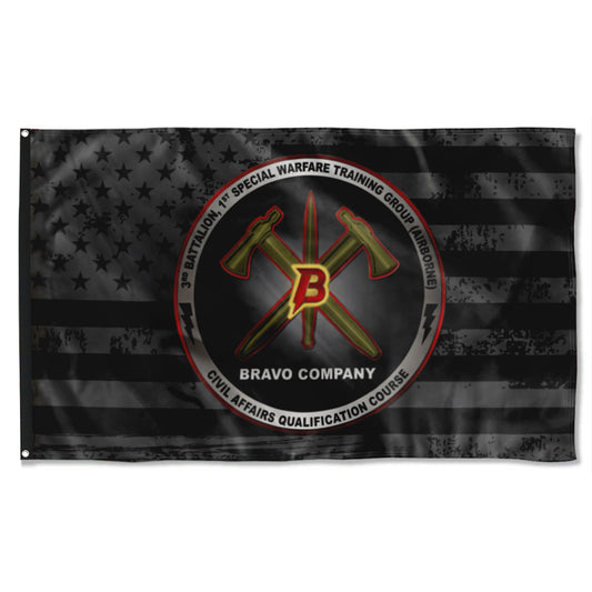 Fyon Bravo Company 3rd BN SWTG Star & Stripes Flag Indoor and outdoor banner