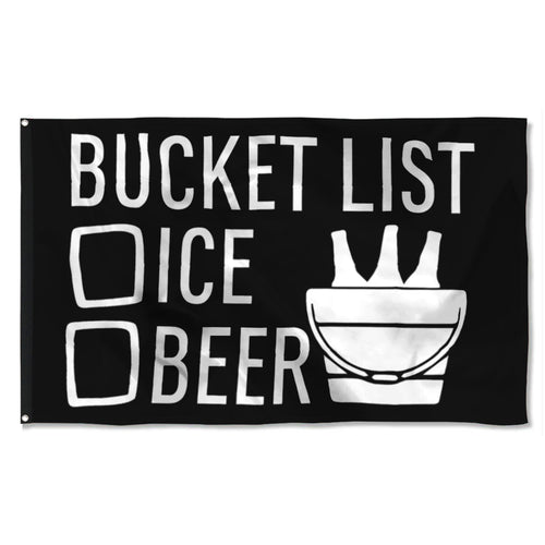 Fyon Bucket List Ice Beer Flag  Indoor and Outdoor Banner