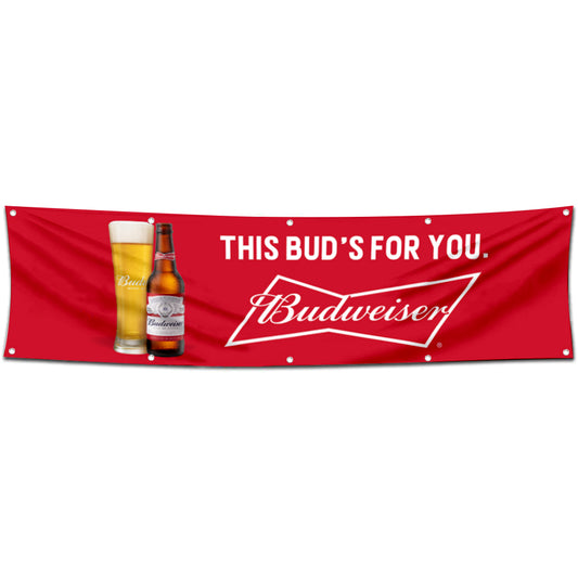 Fyon Budwiser This Buds For You Flag Banner 2x8 Feet