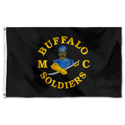 Fyon Buffalo Soldier MC Flag Indoor and Outdoor Banner